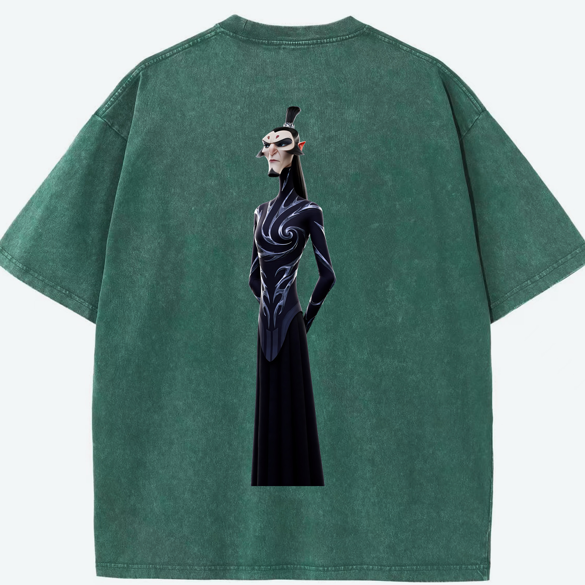 （画像用） Ne Zha 2 ナタ 魔童の大暴れ 綿100% ヴィンテージ風 半袖Tシャツ（背面プリント）